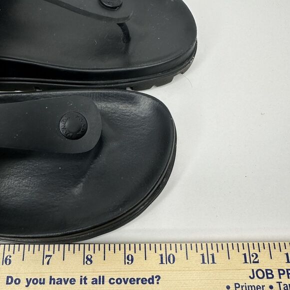 Prada in Nero Rubber Thong Sandal Black and Silver Limited Edition Adjustable - Picture 6 of 6